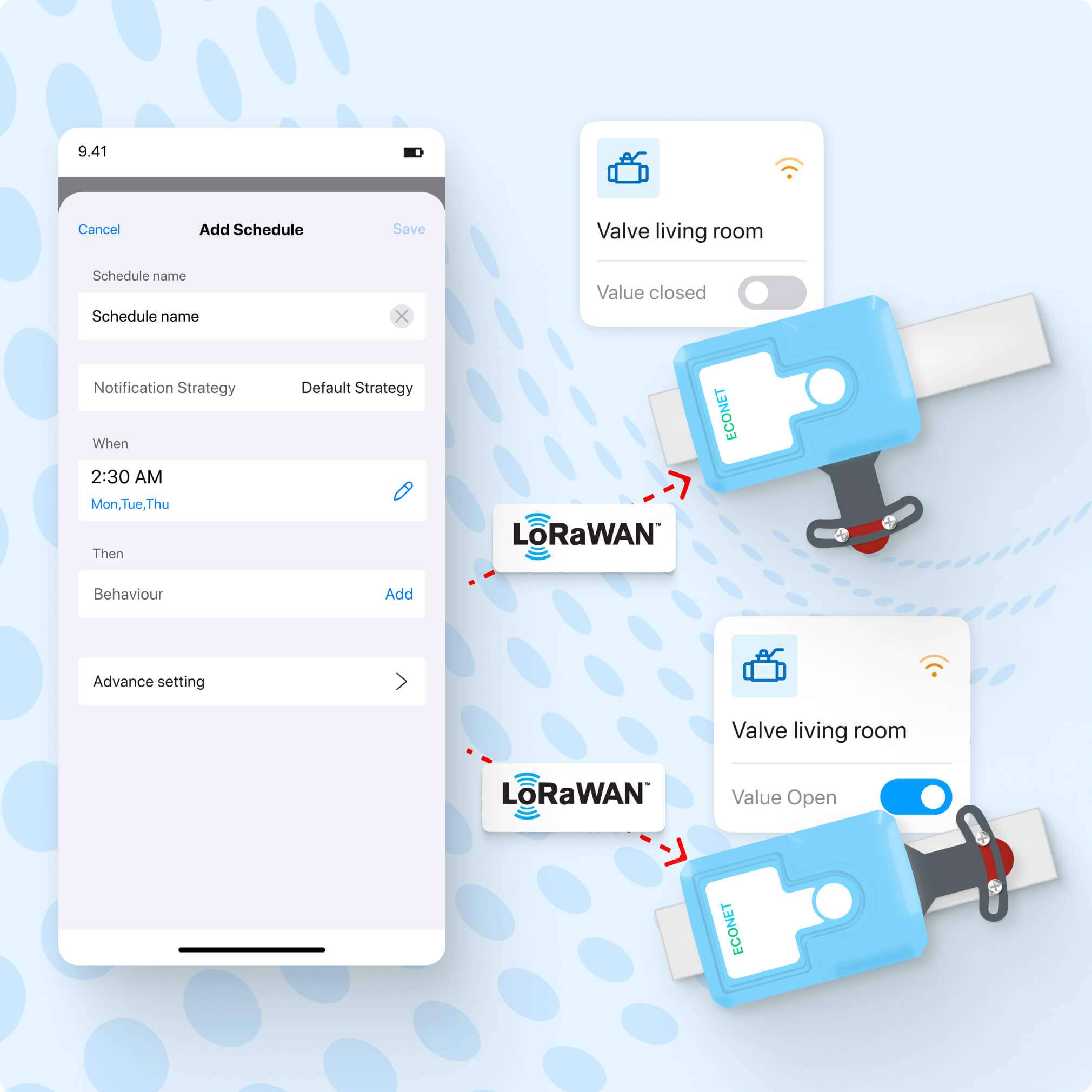 Water Tenant Scheduling with LoRaWAN