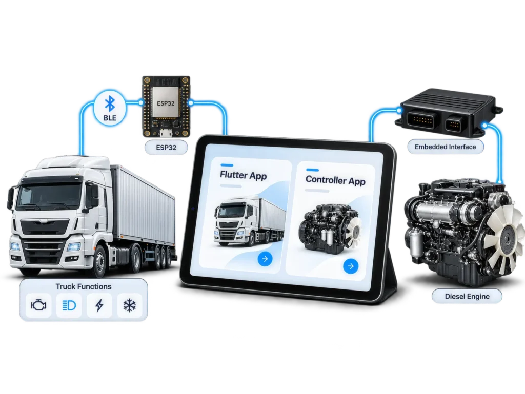 IoT mobile apps for smart vehicles and diesel engine systems